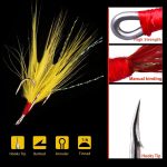 20Pcs Treble Fishing Hooks with Feather Size Stainless Steel Barbed Sharp Triple Fishhook with Box for Saltwater Freshwater - Image 2