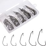 Fishing Hook Wide Gap Offset Worm Hooks Jig Fishing Hooks Set Fishhook Bass Fsihing Tackle