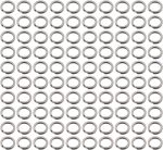 100PCS Bait Fishhook Swivel Pin Connection Fishing Split Rings Stainless Steel High Strength Hyper Flat Wire Heavy Duty Fishing Tackle Jigging Lure Connector, Inner Diameter 5mm