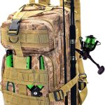 Lightweight Fishing Tackle Backpack Professional Water-Resistant All-in-One Rod Holder & Gear Storage