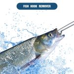 2 Pieces Stainless Steel Fish Hook Remover Fishing Extractor Freshwater and Saltwater Hooker Tool for Fishing, 11-1/2 inch - Image 2