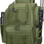 42L Fishing Backpack with Rod Holders. Large Ttackle Bag Strong Materials